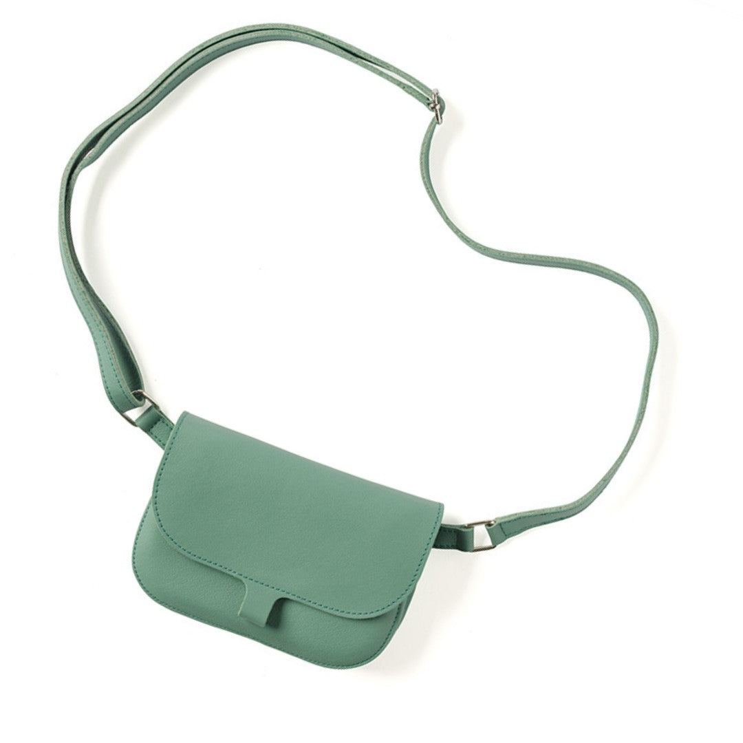 Crossbody veske i skinn Little Fox grønn