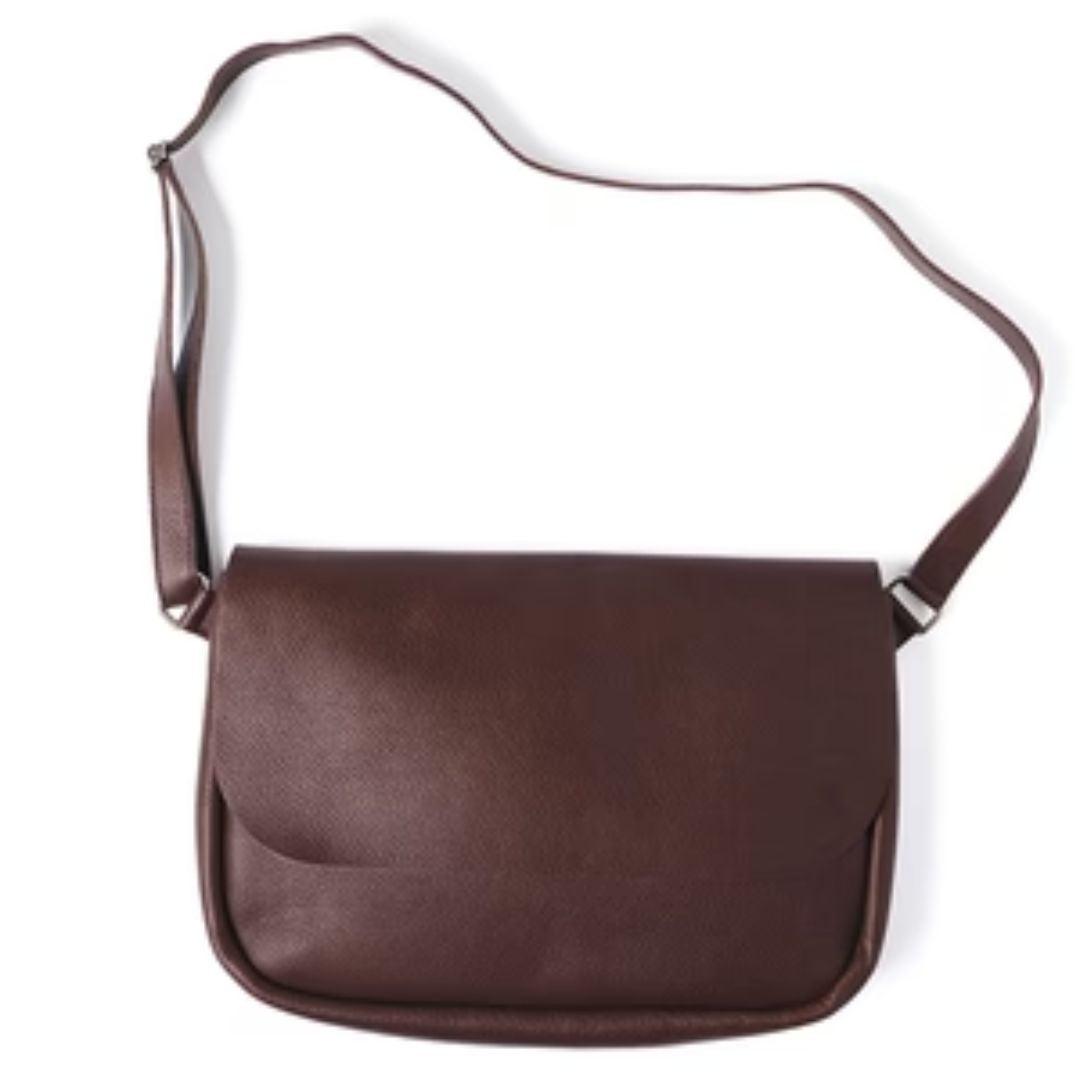 Crossbody veske, Plant Sitter, mørk brun skin used look