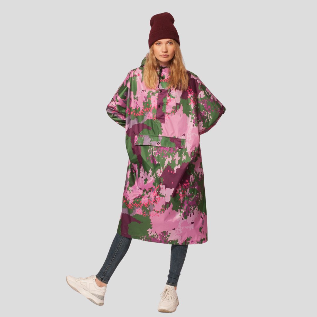 Regnponcho Digi Spring Camo