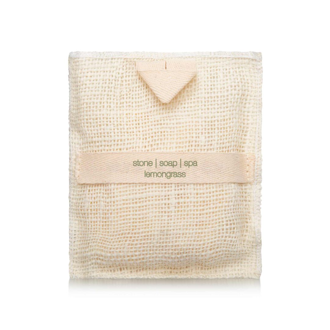 Stone Soap Spa badevott Lemongrass med naturlig jute og håndlaget såpe