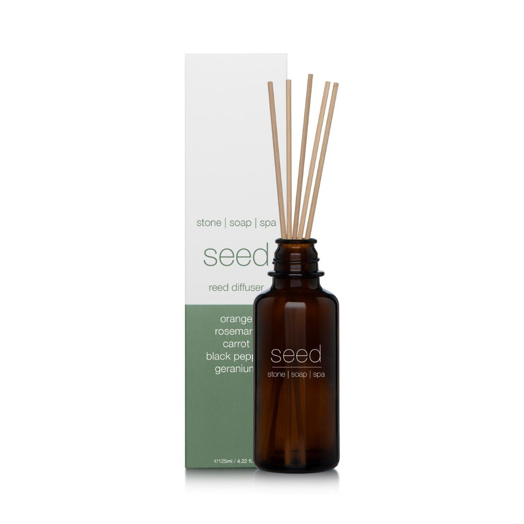 Stone Soap Spa duftspreder Leaf med naturlige duftpinner i glassflaske