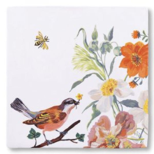 StoryTiles “Birds and Bees” – keramisk flis, størrelse S (10x10 cm.), fugler og bier motiv