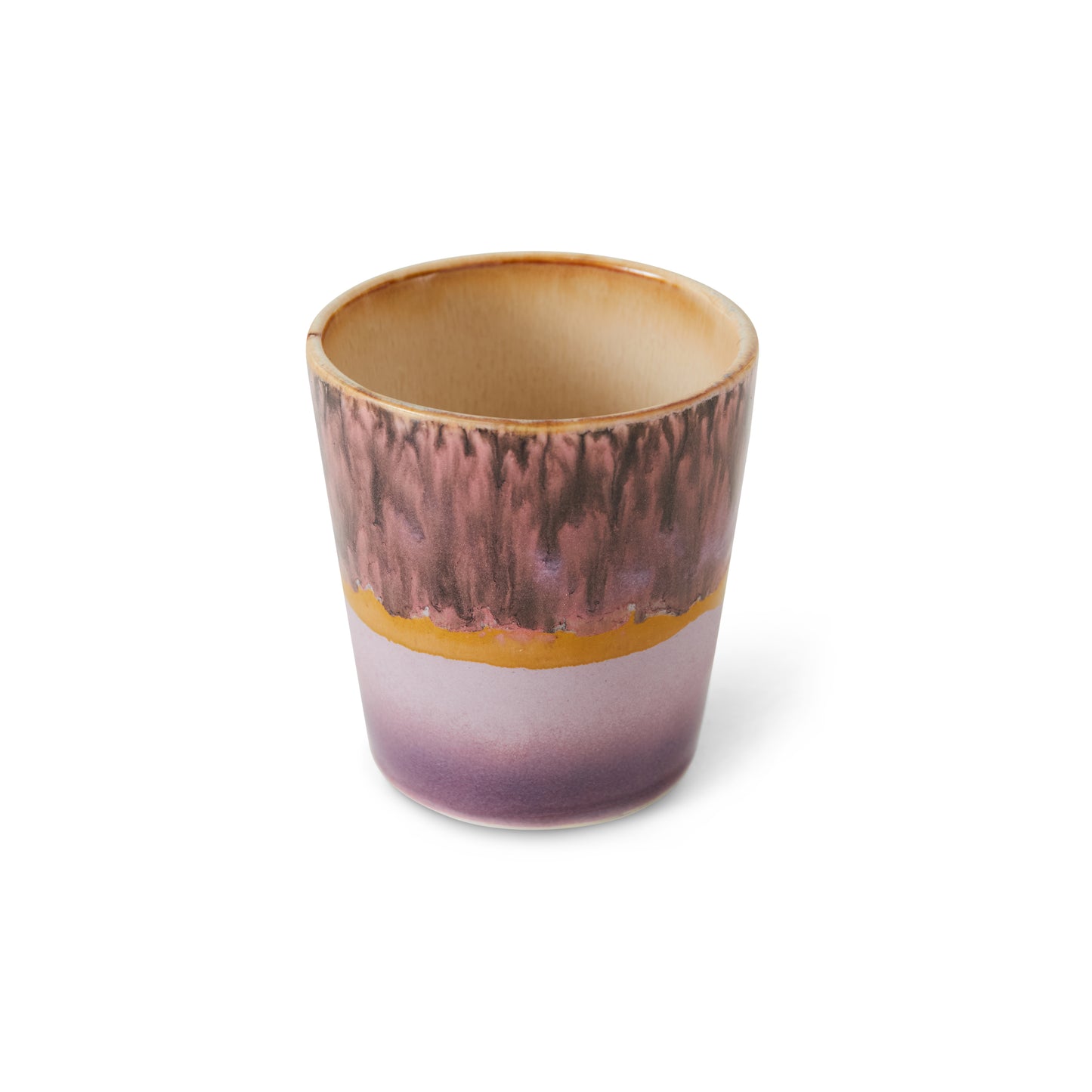 HK Living 70's kaffekopp Blast – sidevisning av håndlaget stentøy i Blast-design
