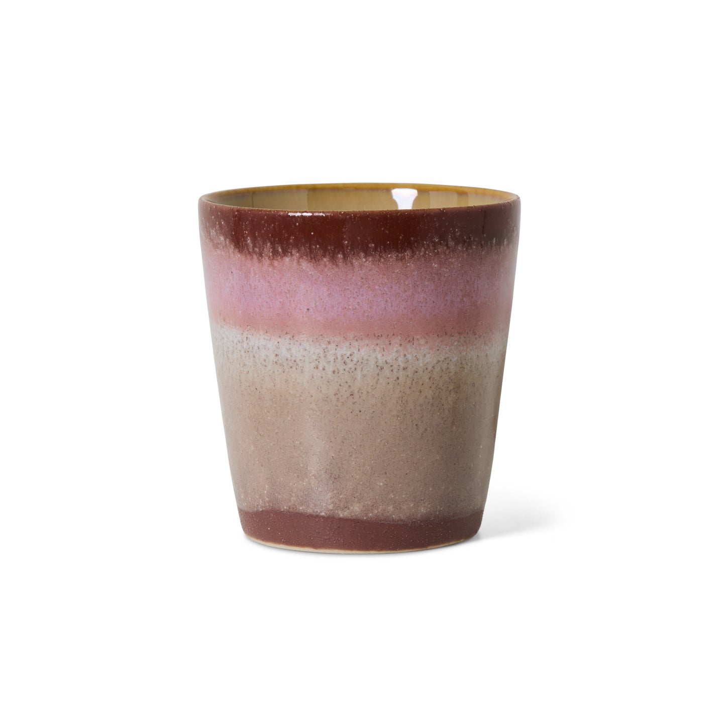 HK Living 70's Coffee mug Bloom – håndlaget stentøy med karakteristisk Bloom-design i rosa og beige